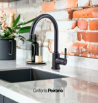 Grifería Cocina Monocomando Doble Función Peirano Move Negro