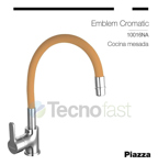 Griferia Cocina Monocomando  Naranja Flexible Cromado