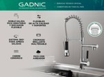 Kit de Baño Gadnic Bacha Cocina Pileta Simple + Griferia Gourmet F-A Monocomando