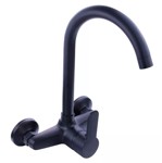 Grifería Monocomando Negra Rieti By Gadnic De Pared Baño y Cocina