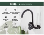 Grifería Monocomando Negra Rieti By Gadnic De Pared Baño y Cocina