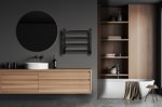 Toallero Calefactor Eléctrico Qualiti® Caro Bagno 4 Barrales 60w Negro