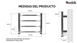 Toallero Calefactor Eléctrico Qualiti® Caro Bagno 4 Barrales 60w Negro