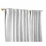 Cortina Blackout Textil Con Presilla Escondida 135x220 Color Blanco