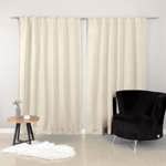 Cortina Blackout Textil Con Presilla Escondida 135x220 Color Natural