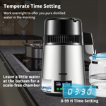 Destilador De Agua 1.1 Galones, Acero Inoxidable 750w