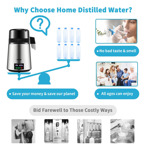 Destilador De Agua 1.1 Galones, Acero Inoxidable 750w