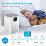 Purificador de aire Honeyuan H13 HEPA para habitación grande de 600 m², blanco