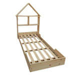 Cama Montessori 1 plaza con Respaldo Casita 