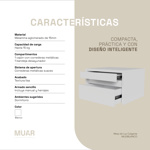Mesa de Luz Flotante Blanco Desayunador Cajon Moderno