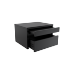 Mesa de Luz Flotante Negro Desayunador Cajon Moderno