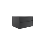 Mesa de Luz Flotante Negro Desayunador Cajon Moderno