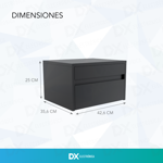 Mesa de Luz Flotante Negro Desayunador Cajon Moderno