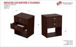 MESA DE LUZ NATURE 2 CAJONES  NEBRASKA NATURAL              