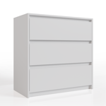 Comoda Cajonera 3 Cajones 80x80cm Color Blanco