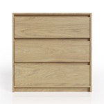 Comoda Cajonera 3 cajones 80x80cm Color Natural