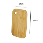 Set x 3 Tablas Cocina Picar Cortar Servir de Bambu