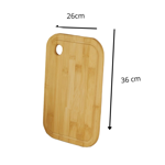 Set x 3 Tablas Cocina Picar Cortar Servir de Bambu