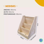 Repisa Biblioteca Montessori Triangulo de Piso 