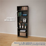 Excelente Mueble Modular Biblioteca 5 Estantes Organizador