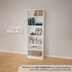 Biblioteca Organizador 5 Estantes Melamina Moderna 6001 