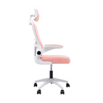 Silla de Escritorio Ergonómica Con Apoya Cabeza y Lumbar Color Rosa