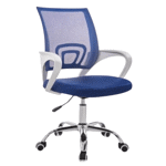 Silla De Oficina Exahome Ergonomica Azul Metalica Premium