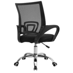 Silla De Oficina Exahome Ergonomica Negra Metalica Premium