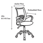 Silla De Oficina Exahome Ergonomica Negra Metalica Premium