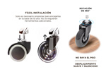 Kit x5 de Ruedas Gadnic Para Silla De Oficina De Goma 