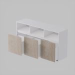 Juguetero Organizador EMC con 3 cajones móviles Blanco y Báltico
