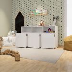 Juguetero Organizador EMC con 3 cajones móviles Blanco 