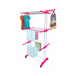 Tender Tendedero Ropa Plegable de Pie Vertical con Alas Rosa Waggs