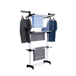 Tender Tendedero Ropa Plegable de Pie Vertical con Alas Negro Waggs