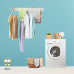 Tender Extensible Acero Para Pared Blanco 80cm 5 Varillas
