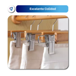 Pack De 50 Perchas Para Pantalon De Madera Lustrada Con Broches