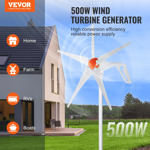 Generador Eólico Vevor 500w 12v Con Controlador Mppt