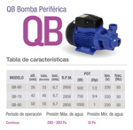Bomba Periférica Hasta 28mts Pluvius 23100 Qb60 33lts/min