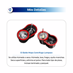 Mopa con Balde Centrifuga Lampazo Trapeador Giratorio 360 Negro/Rojo Waggs