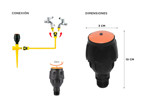 Aspersor de Riego Gadnic RGA17 Giratorio 10 Metros