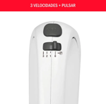 Batidora Moulinex Con Bowl Facilita 3 Velocidades Blanca