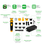 Maquina Cortar Pelo Wahl Sport Recargable Patillera Barba