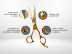 Tijera Golden Gadnic Profesional Para Peluquería Acero Inoxidable de 6.5