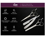 Kit de Barbería Cepillos Capa Tijeras Spray Botella