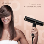 Secador de Pelo Suono Profesional Cabello Frío Calor Autolimpieza
