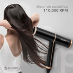 Secador de Pelo Suono Profesional Cabello Frío Calor Autolimpieza