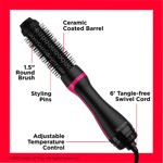 Secador Hair Styler Revlon One-Step Root Booster con cepillo redondo