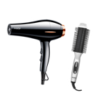 Secador de Pelo Beauty Negro KJHHD1800 + Cepillo Alisador Beauty Blanco Kanji KJHHS4001