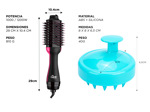 Kit de Cepillo Secador De Pelo S1200 Pro + Masajeador De Cuero Cabelludo Gadnic