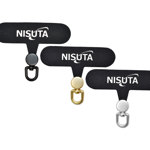 Accesorio para enganchar correa de celular, ojales NEGROS reforzados y giratorios NISUTA - NSCOCEAB